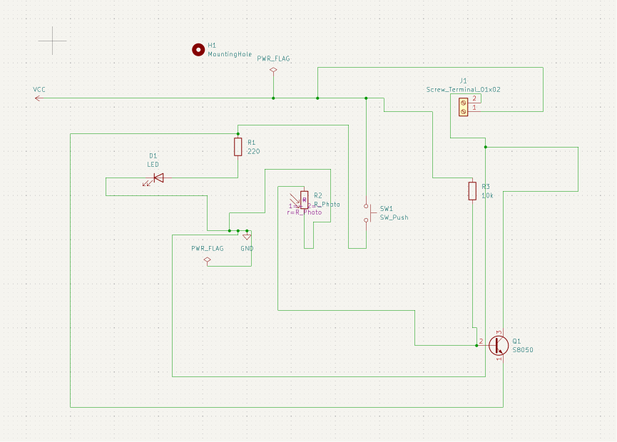 LDR controlled LED schematic